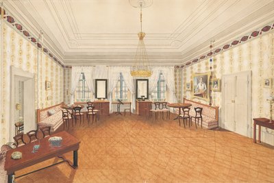 Een kamer in de residentie van de gouverneur, Hermannstadt door M. Sekim